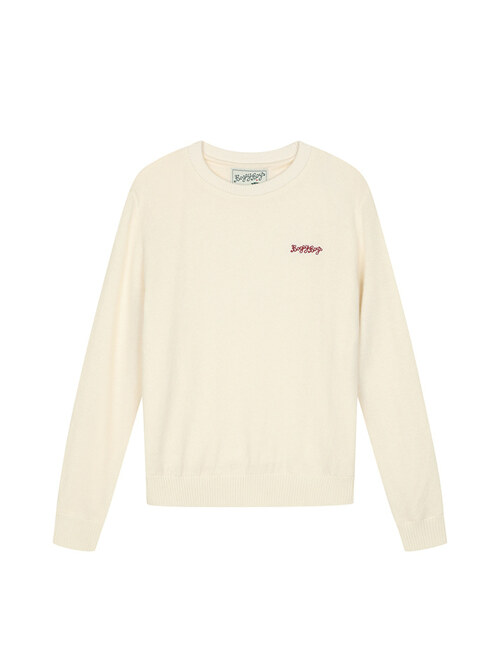 BB HERITAGE UNISEX CASHMERE KNIT_IVORY