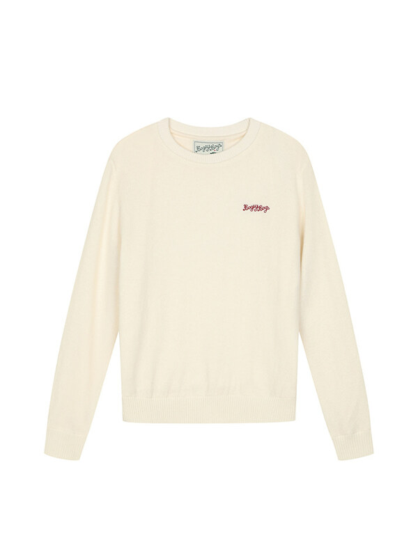 BB HERITAGE UNISEX CASHMERE KNIT_IVORY