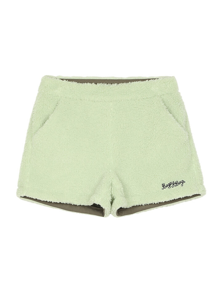 BB WOMEN EASY WAIST TEDDY SHORTS_LIME