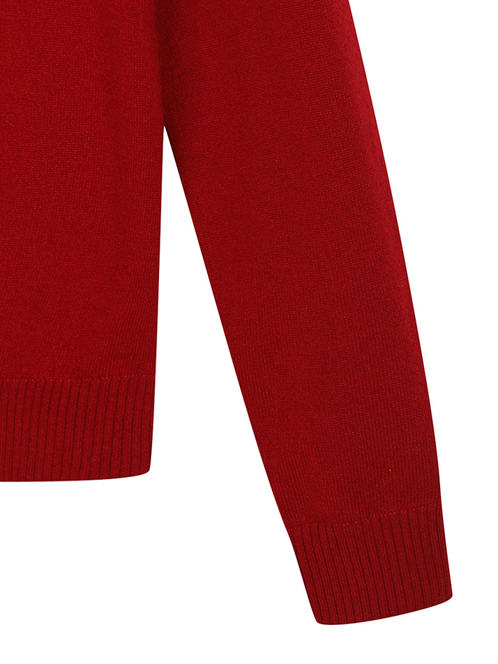 BB HERITAGE UNISEX CASHMERE KNIT_RED