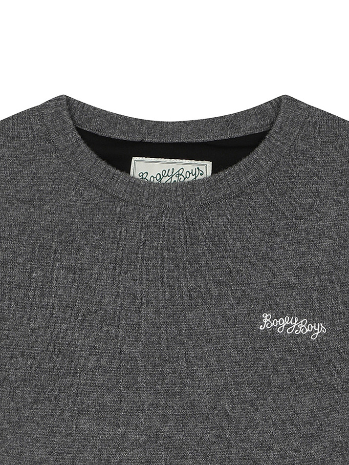 BB HERITAGE UNISEX CASHMERE KNIT_GREY