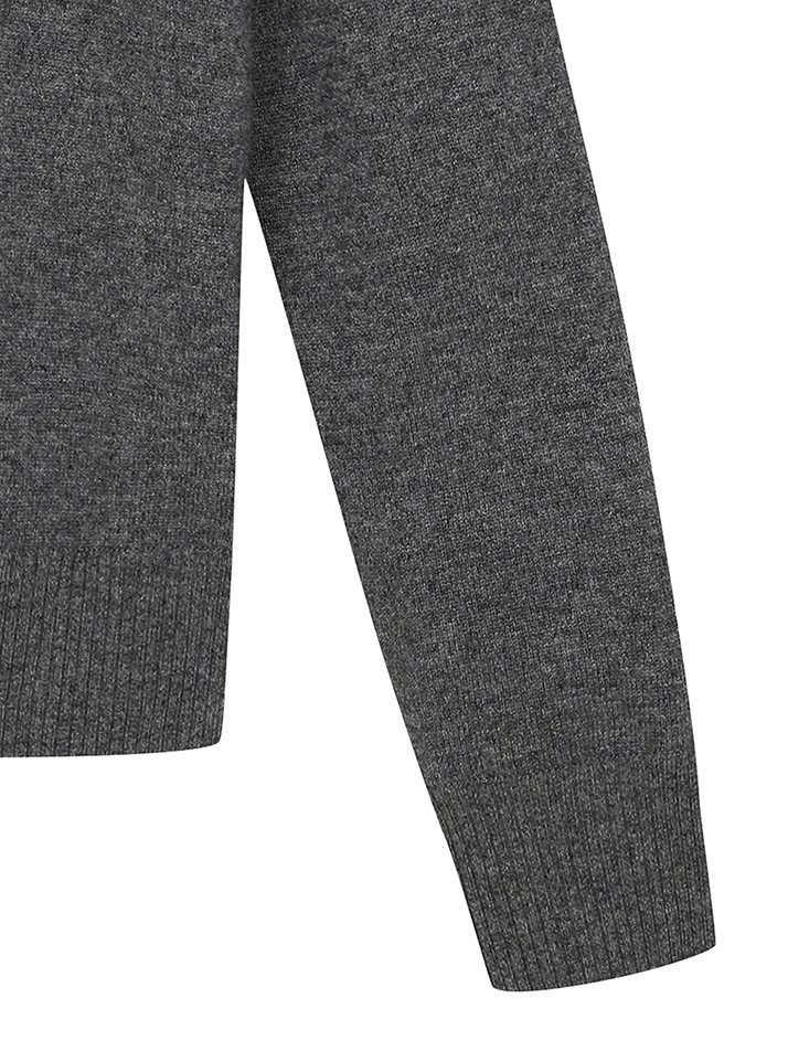 BB HERITAGE UNISEX CASHMERE KNIT_GREY