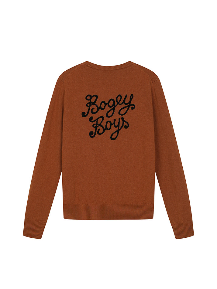 BB HERITAGE UNISEX CASHMERE KNIT_BROWN