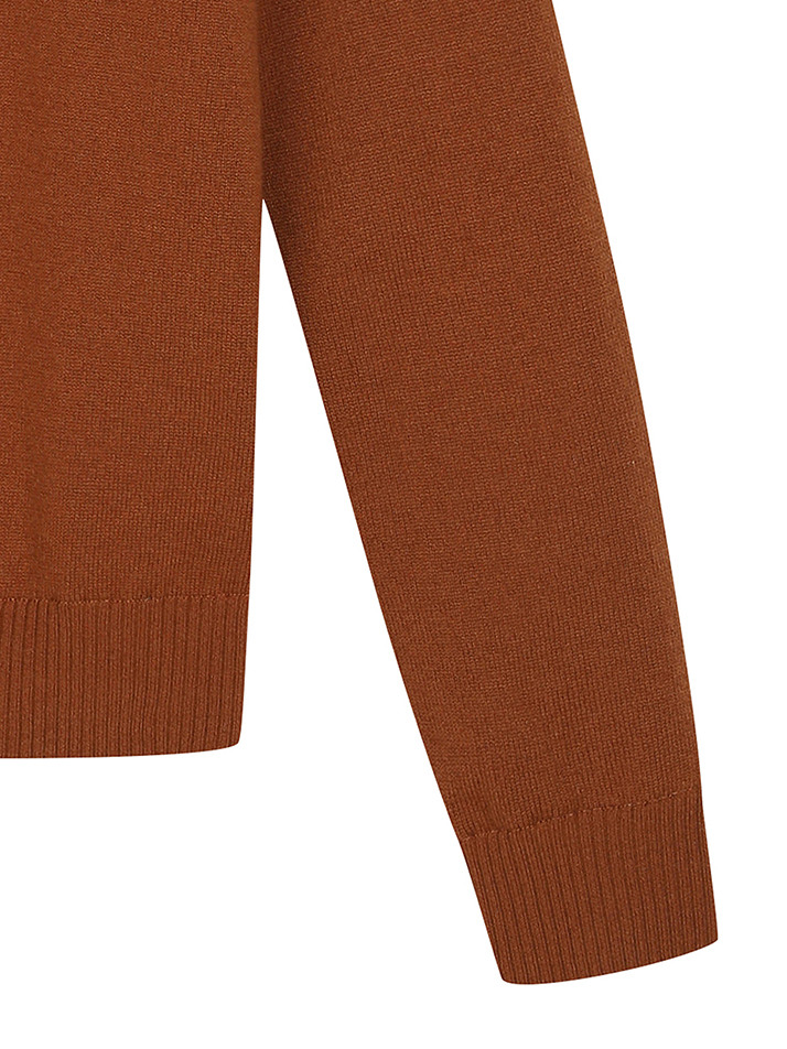 BB HERITAGE UNISEX CASHMERE KNIT_BROWN