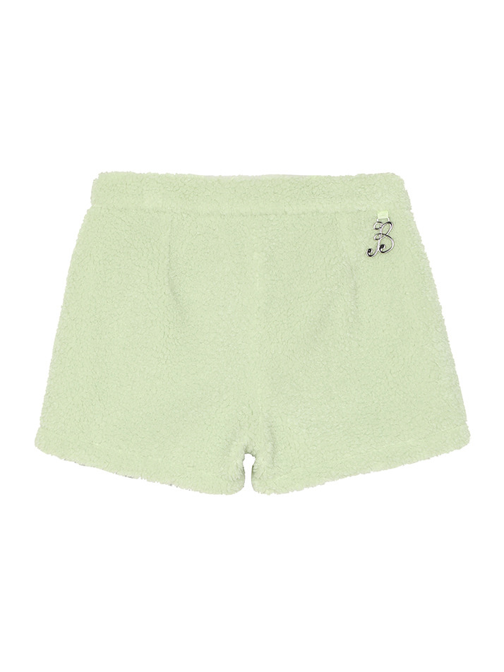 BB WOMEN EASY WAIST TEDDY SHORTS_LIME