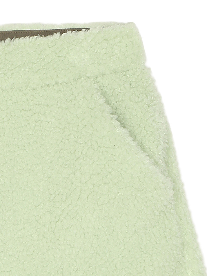 BB WOMEN EASY WAIST TEDDY SHORTS_LIME