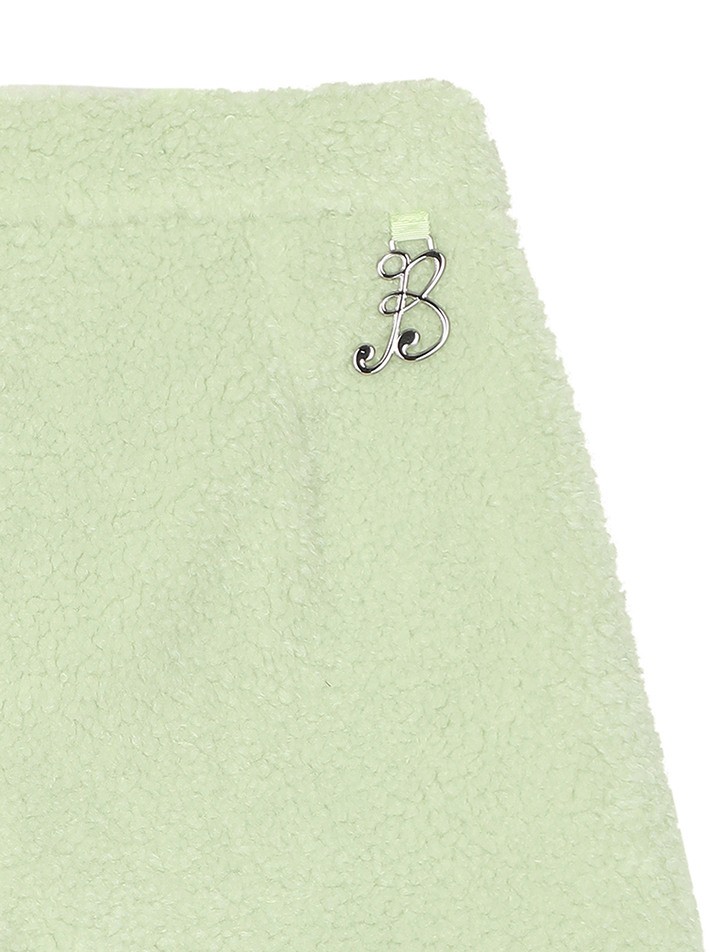 BB WOMEN EASY WAIST TEDDY SHORTS_LIME