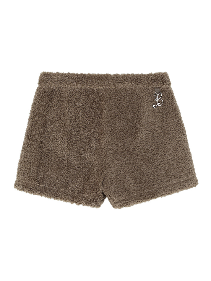BB WOMEN EASY WAIST TEDDY SHORTS_KHAKI