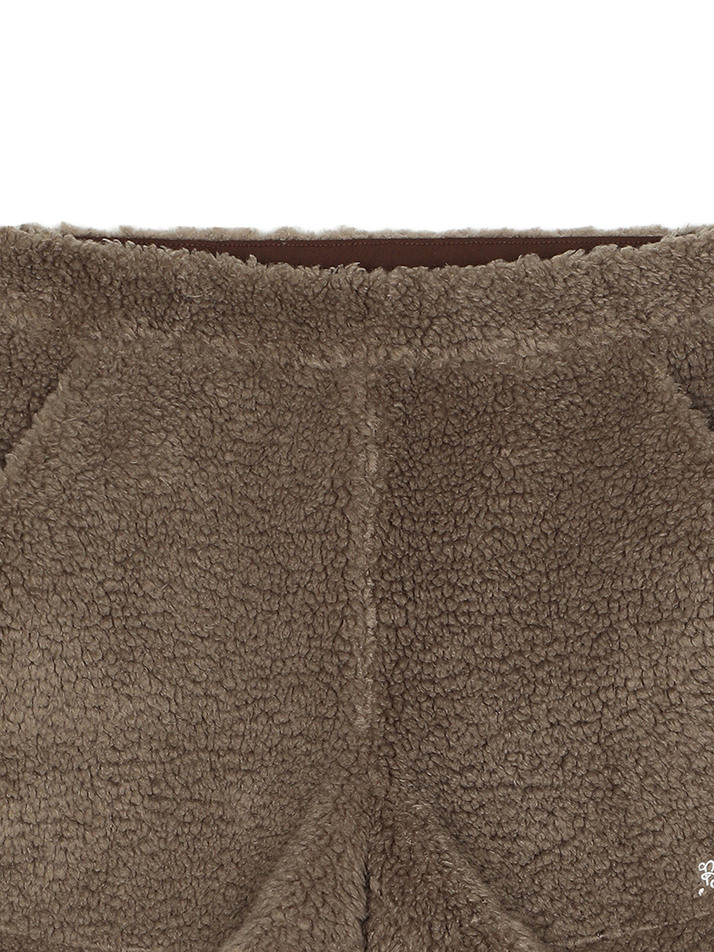 BB WOMEN EASY WAIST TEDDY SHORTS_KHAKI