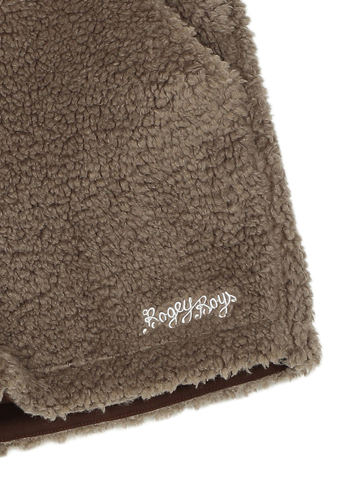 BB WOMEN EASY WAIST TEDDY SHORTS_KHAKI