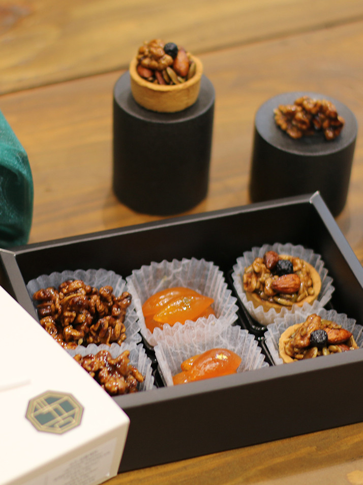 [달빛채운1-4] 금귤정과 쌀견과타르트 상견례 명절선물 세트 화과자 6구