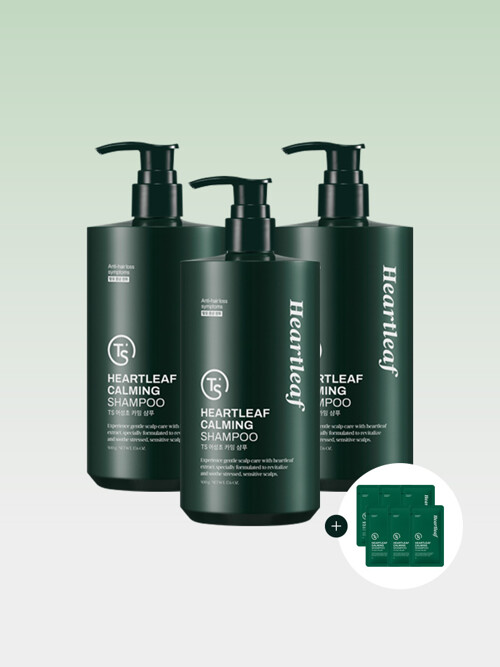 TS 어성초카밍 샴푸 500g*3개+어성초카밍샴푸 6g*6개