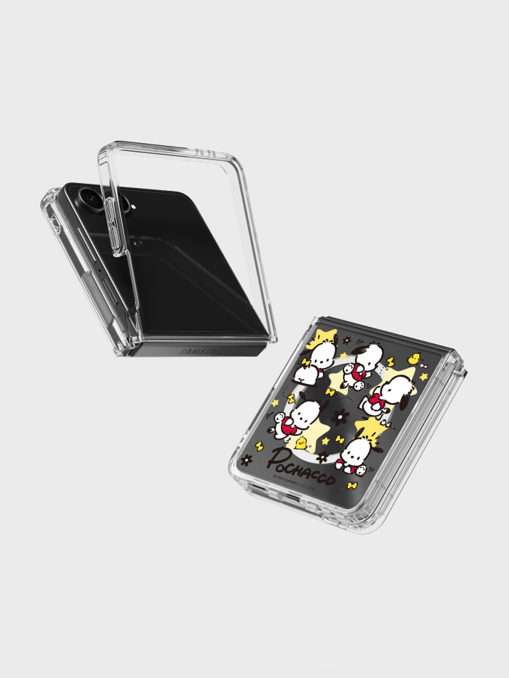 포차코 패턴 모노라인 마그넷 케이스 for Galaxy Z Flip7