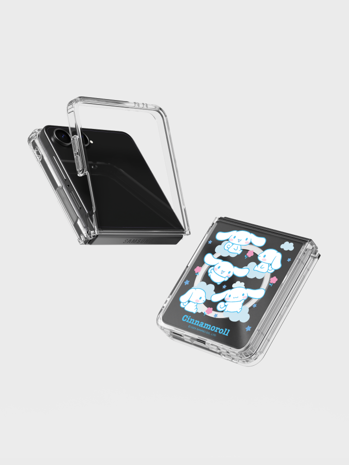 시나모롤 패턴 모노라인 마그넷 케이스 for Galaxy Z Flip7