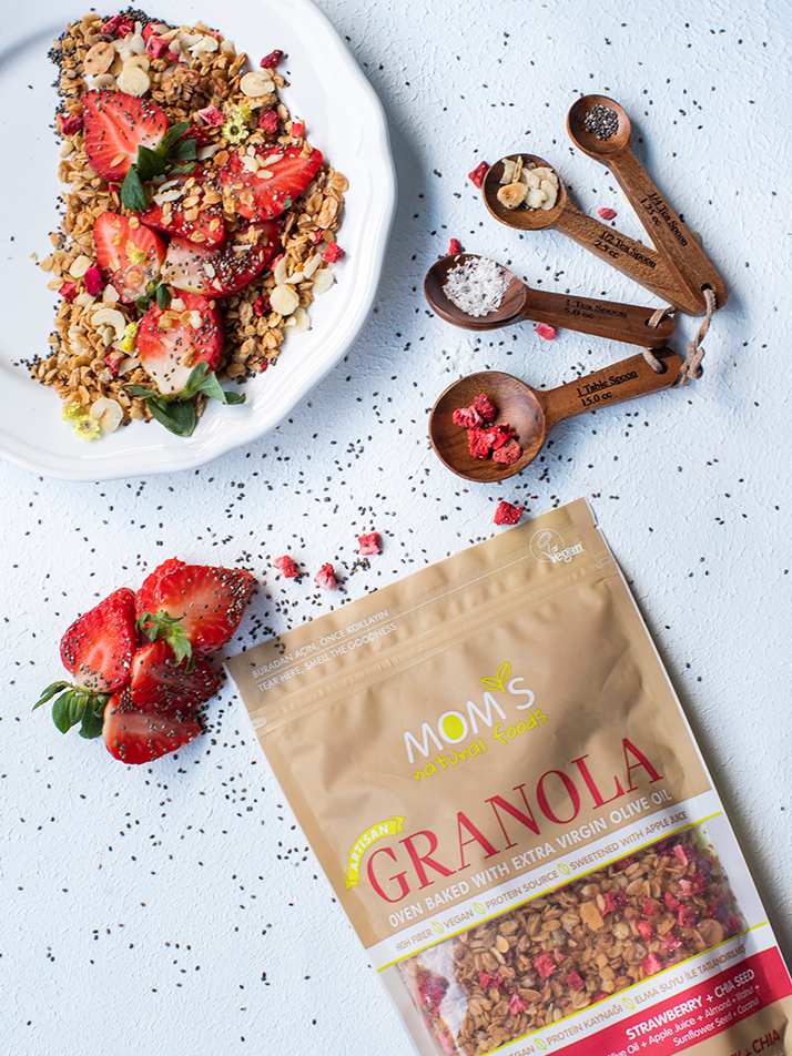 맘스내추럴 수제 그래놀라 스트로베리 치아씨드 360g