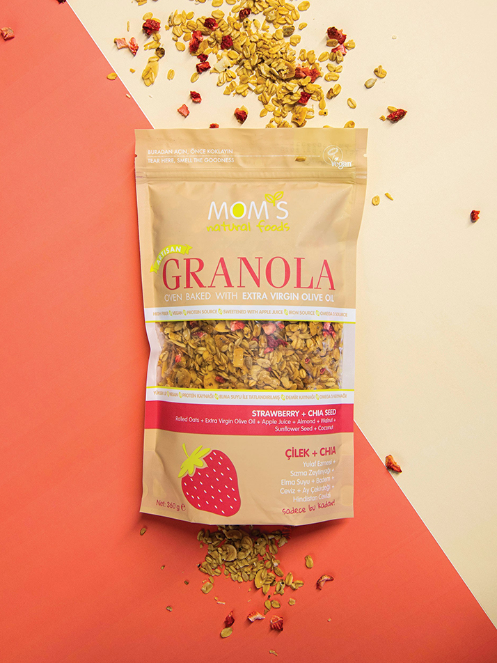 맘스내추럴 수제 그래놀라 스트로베리 치아씨드 360g