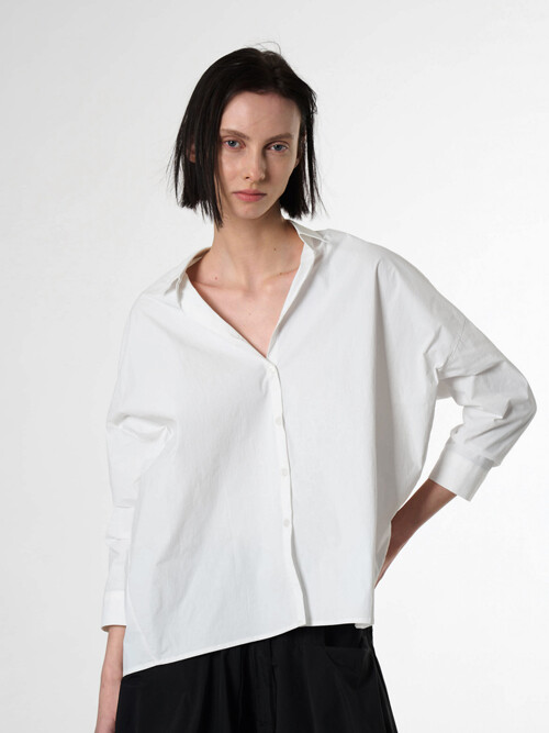 AW51SH07 라이트 백 슬릭 셔츠_화이트