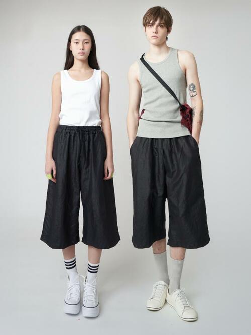 AU51PT06 와이드 카프리팬츠_블랙