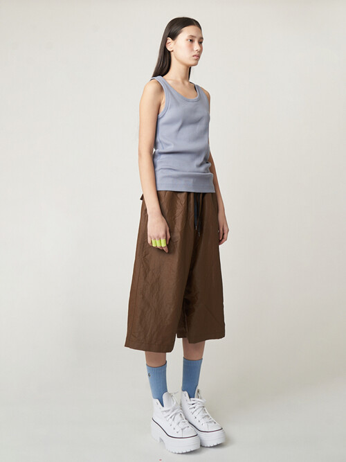 AU51PT06 와이드 카프리팬츠_브라운