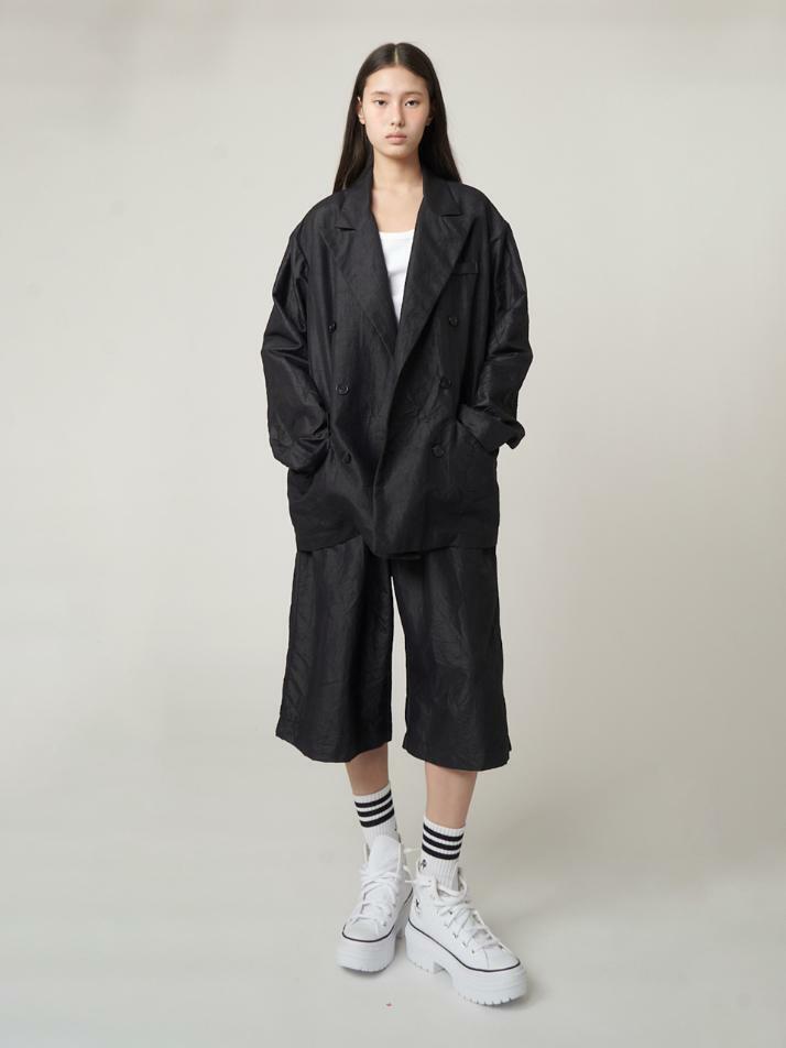 AU51JK06 더블 브레스티드 자켓_블랙