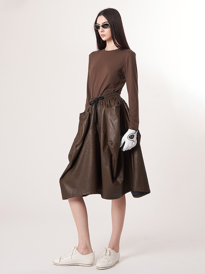 AW52TL01 베이스 레이어 탑_브라운