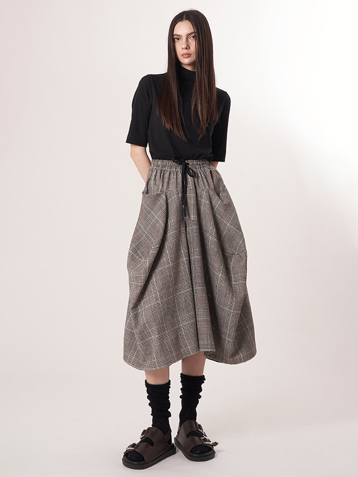 AW52PT34 윈터체크 테크플레어 팬츠_그레이