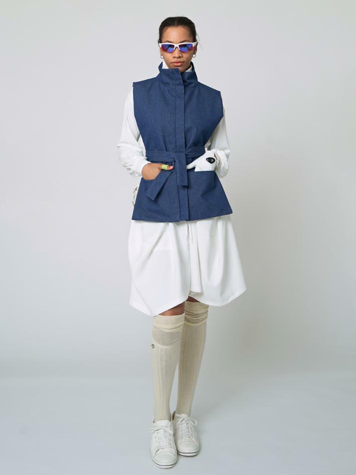 AW22VT04 I-벨티드 G 베스트_인디고 블루