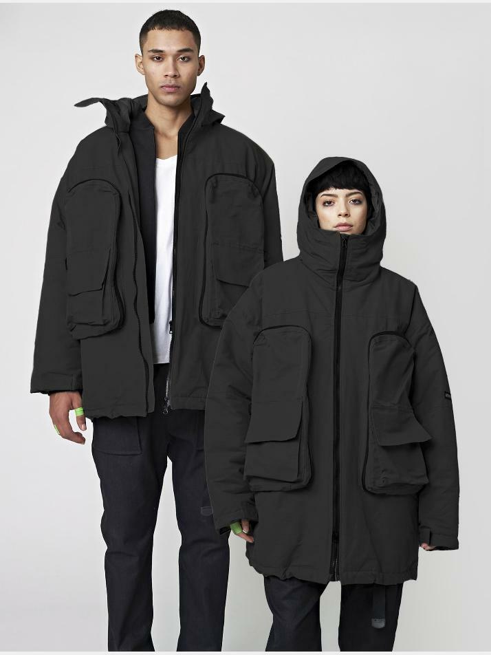 AU32JO07 애드 카고팩 점퍼_블랙