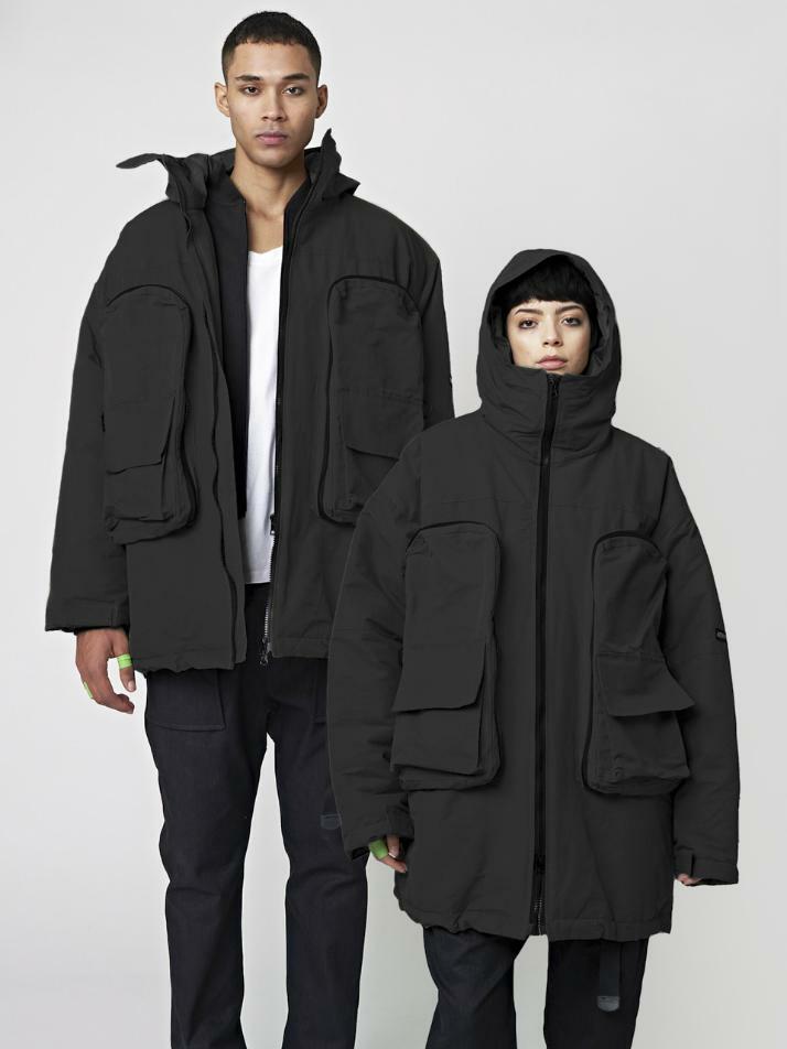 AU32JO07 애드 카고팩 점퍼_블랙