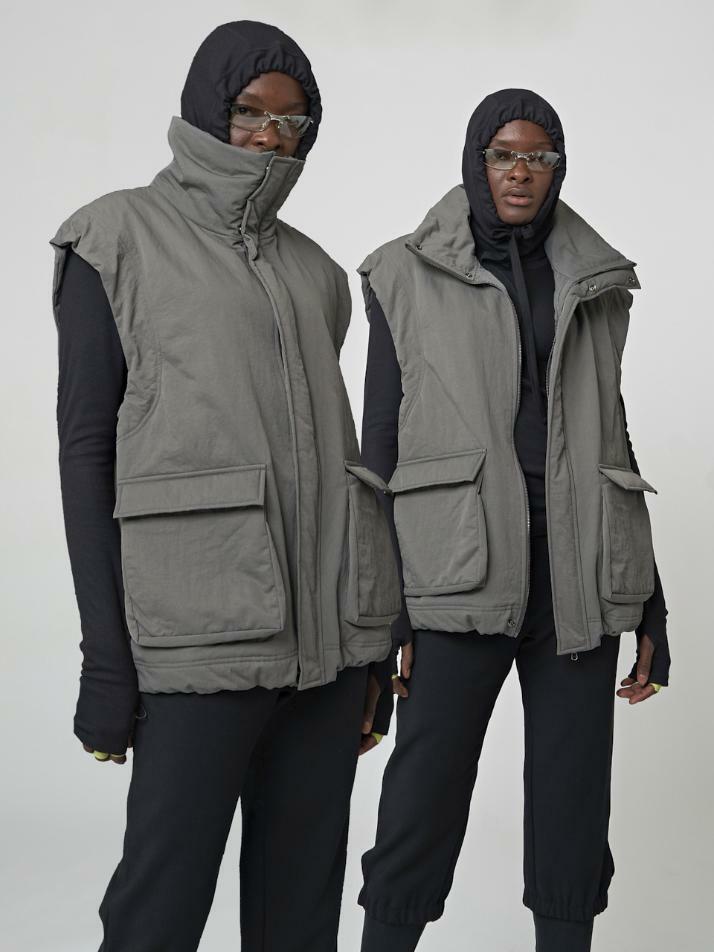 AU32VT01 풀집 패디드 베스트_그레이