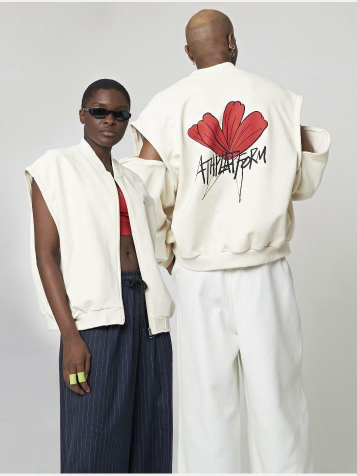 AU32JO01 2 in 1 집업_크림