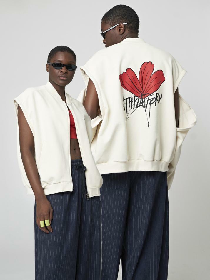 AU32JO01 2 in 1 집업_크림