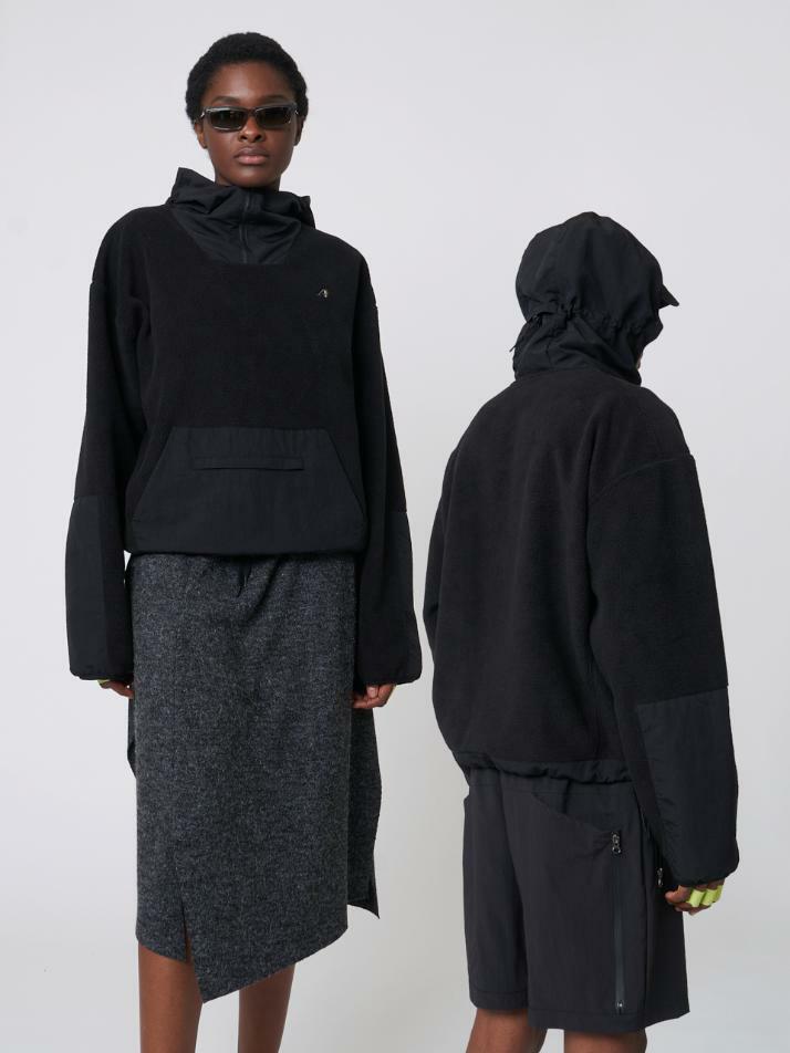 AU42HL01 플리스 테크 아노락_블랙