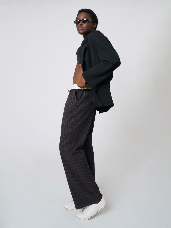 AU42PT05 힙 슬렁 팬츠_다크 브라운