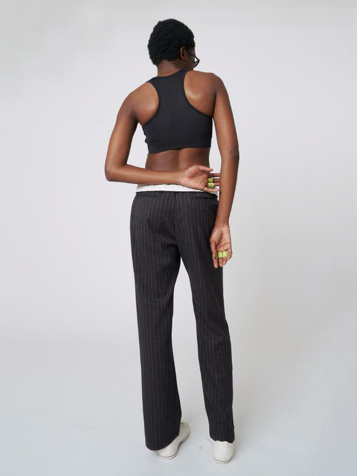 AU42PT05 힙 슬렁 팬츠_다크 브라운