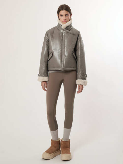 AW52JP01_퍼 패치 패딩점퍼_다크베이지