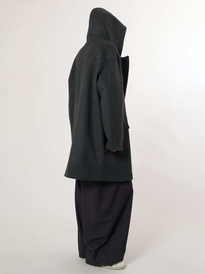 AU52CT01_더블 후드코트_차콜