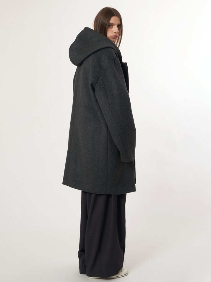 AU52CT01_더블 후드코트_차콜