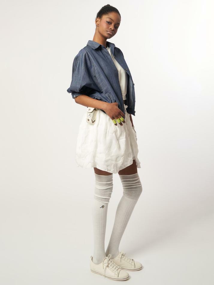 AW61PS02_더블 도트 볼륨 G 쇼츠_오프화이트