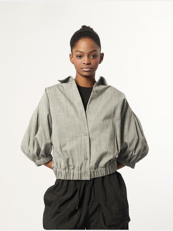 AW61JO08_볼륨슬리브 밴딩 점퍼_베이지