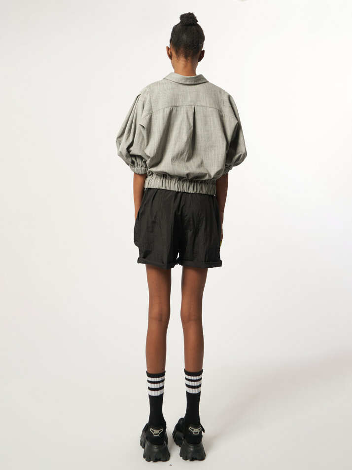 AW61JO08_볼륨슬리브 밴딩 점퍼_베이지