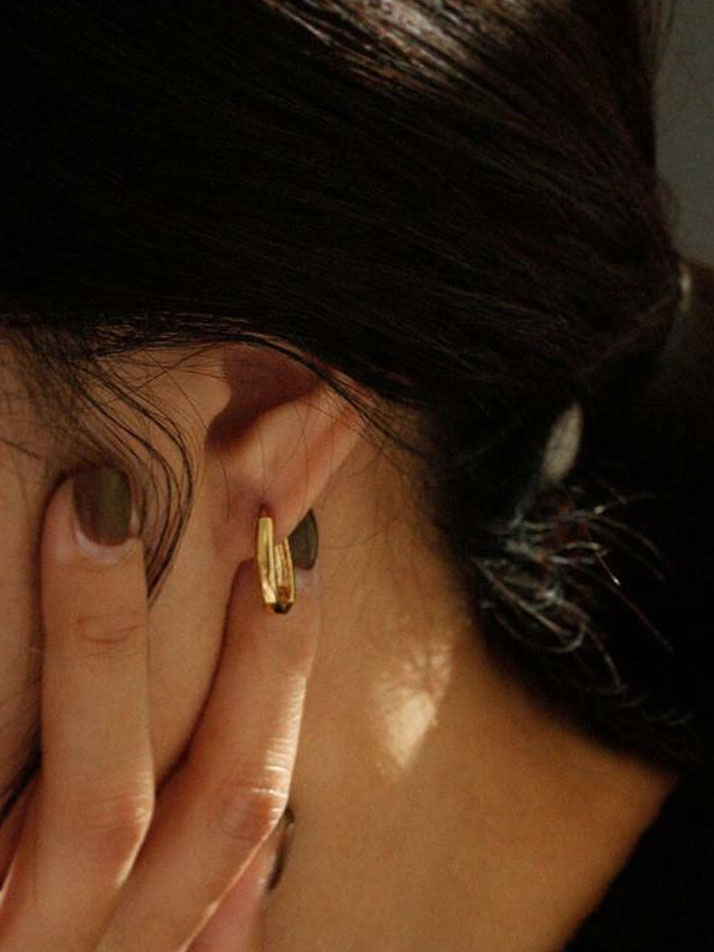 제이누이 베이직 라운드 귀걸이 14k gold plated