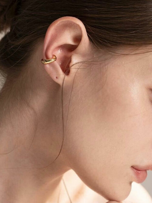 제이누이 슬릭 엣지 이어커프 14k gold plated