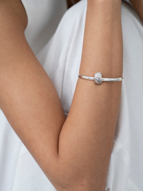 멜로디 라인 뱅글팔찌 silver 16-17cm
