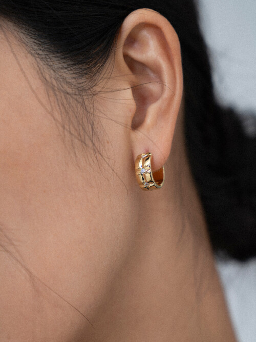 그레이스 이어링 14k gold plated