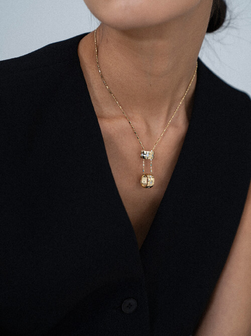 모멘텀 네크리스 목걸이 14k gold plated