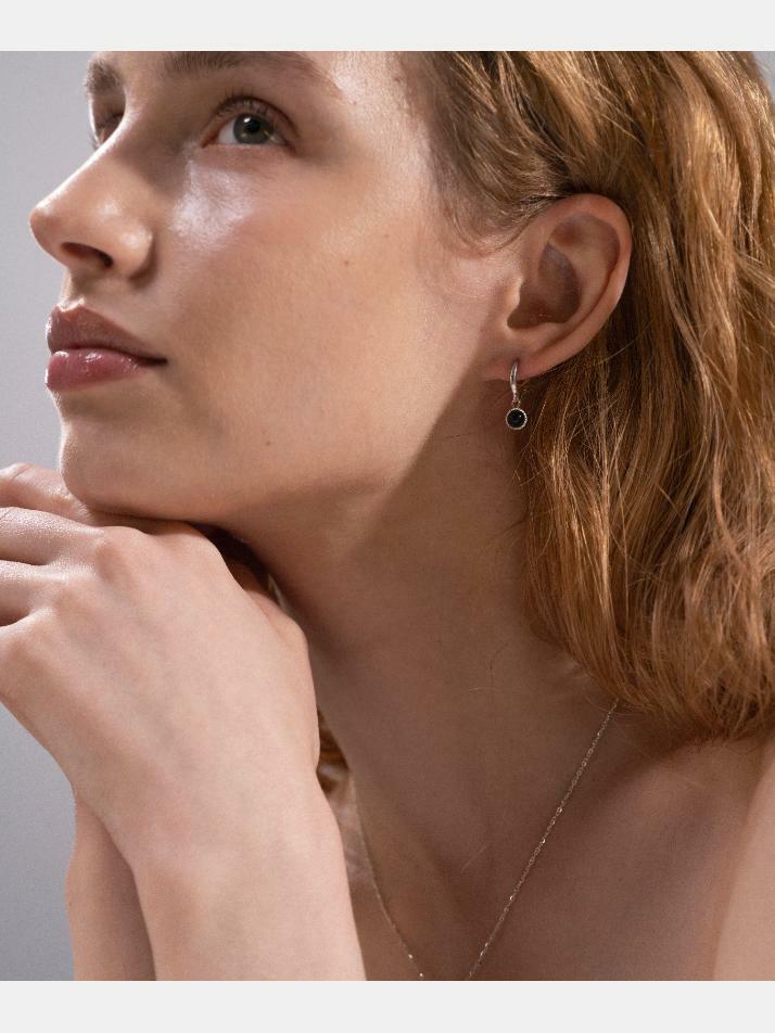 제이누이 오닉스 드롭 귀걸이 silver