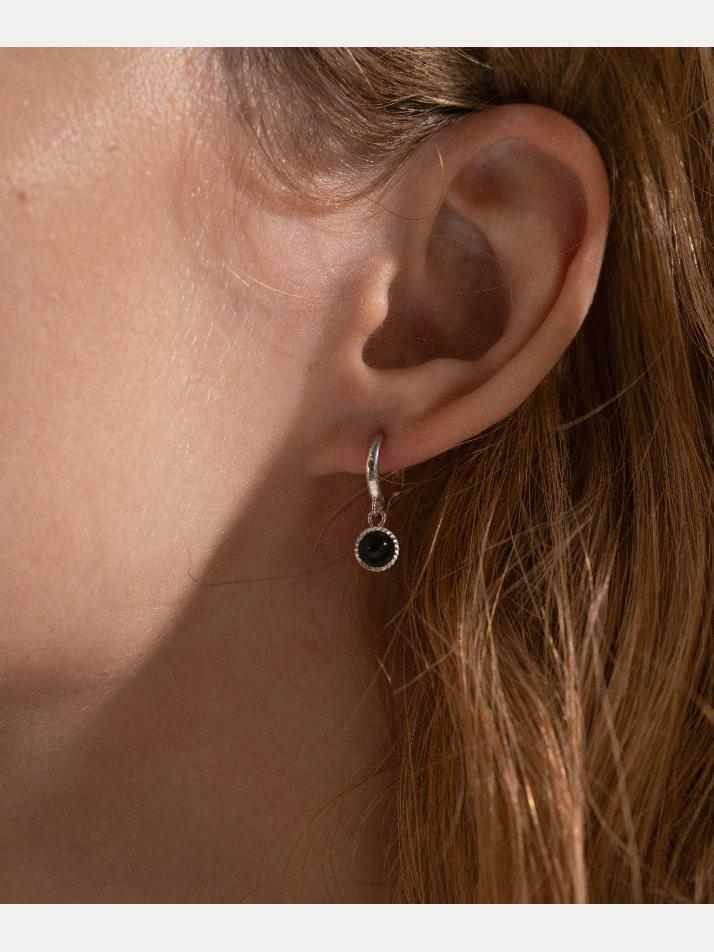 제이누이 오닉스 드롭 귀걸이 silver