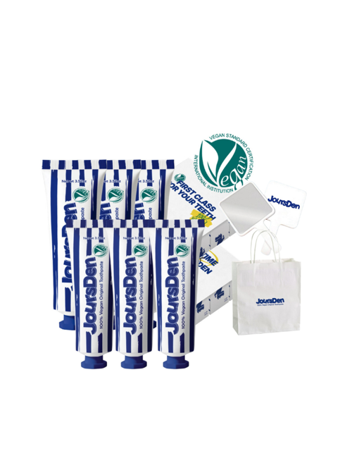 주르덴 100% 비건 구취제거 수분치약 스페셜 세트(치약 6개 + 손거울+쇼핑백)