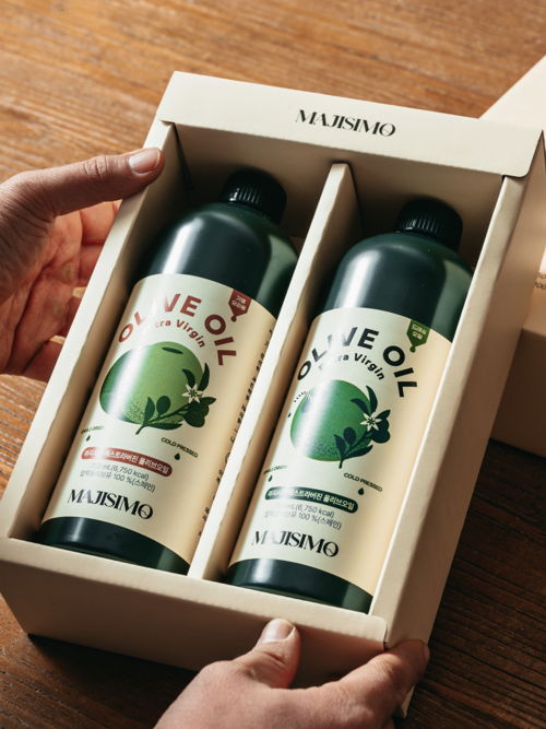 [선물세트2호] 생식용, 가열용 올리브오일 750mL 2개입 